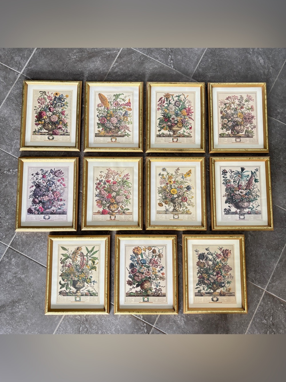 Pick a Print! Vintage Robert Furber 12 Months of Flowers Framed Botanical Prints